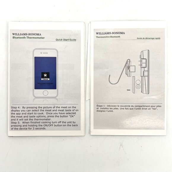 Williams-Sonoma Advanced Digital Bluetooth Thermometer Audible Alert for Cooking - Picture 8 of 15